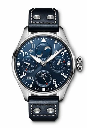 IWC Big Pilot's Watch Perpetual Calendar Stainless Steel / Blue IW5036-05 (IW503605)